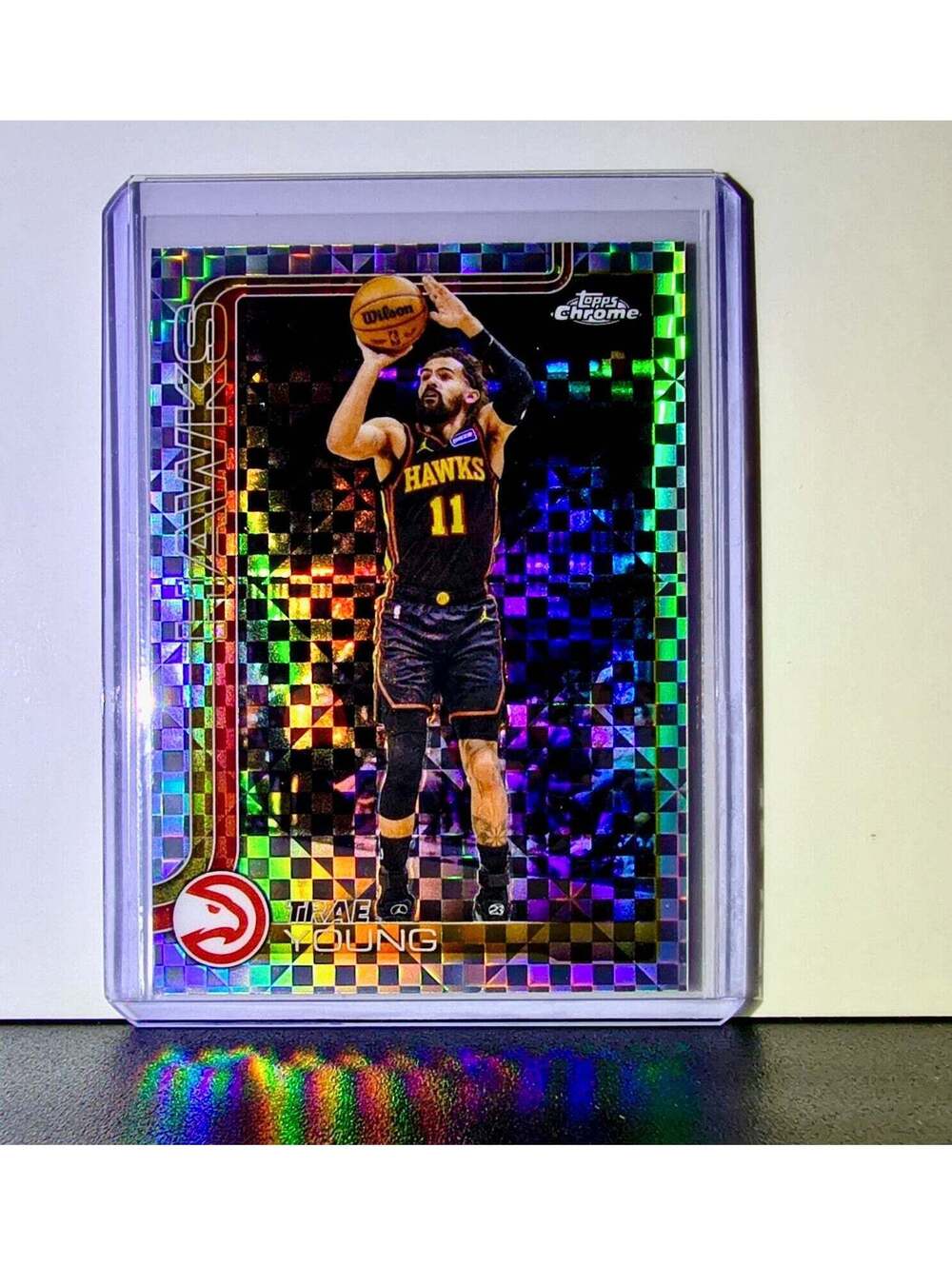Trae Young 2025-26 NBA Topps Chrome Update X-Fractor #36 Card Atlanta Hawks